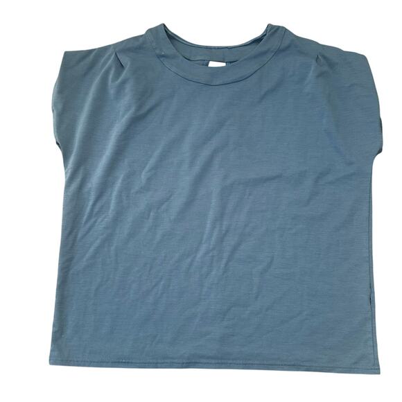 Athleta Girl Blue Sleeveless All Around Tee - Size Medium - Picture 1 of 5